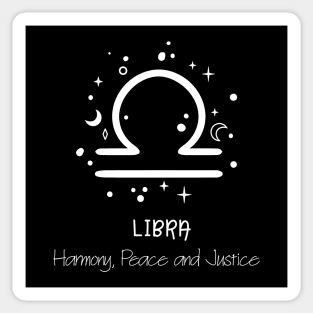 Libra Personality White Text Sticker